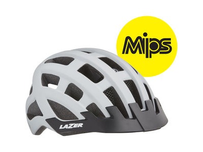 LAZER Compact DLX MIPS Helmet, White, Uni-Adult