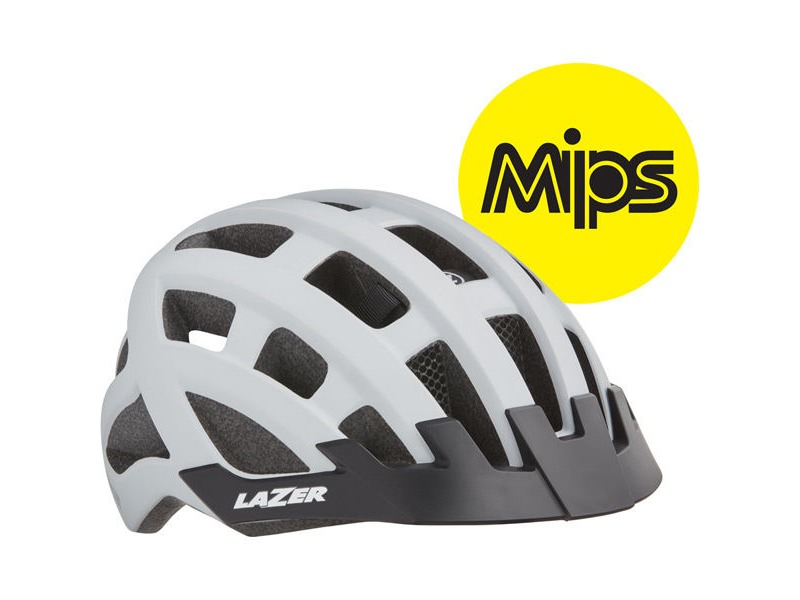 LAZER Compact DLX MIPS Helmet, White, Uni-Adult click to zoom image
