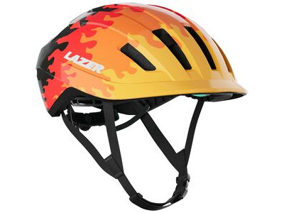 LAZER J1 KC Helmet, Flames, Uni-Youth Red Flames