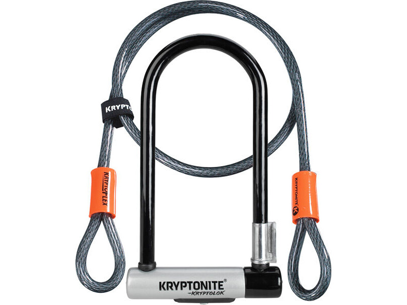 KRYPTONITE Standard U-Lock With 4 Foot Kryptoflex Cable Sold Secure Gold click to zoom image