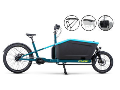 CUBE Cargo Hybrid 500 Blue/lime 20"