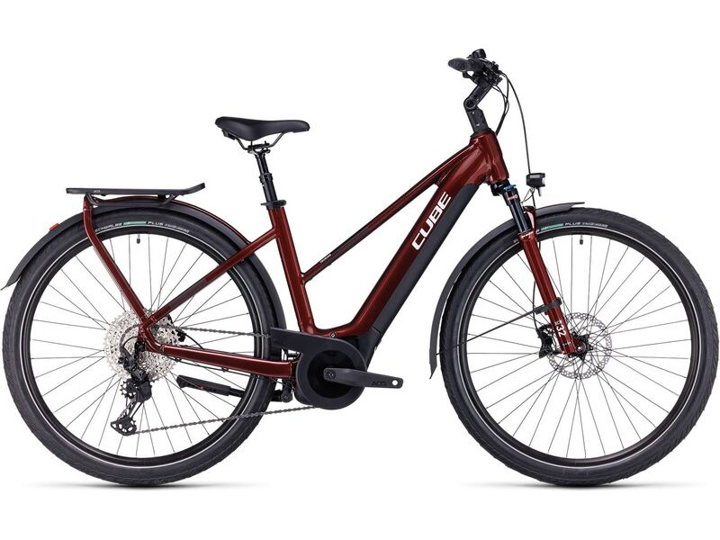 CUBE Touring Hybrid Exc 625 Womens Red/white click to zoom image