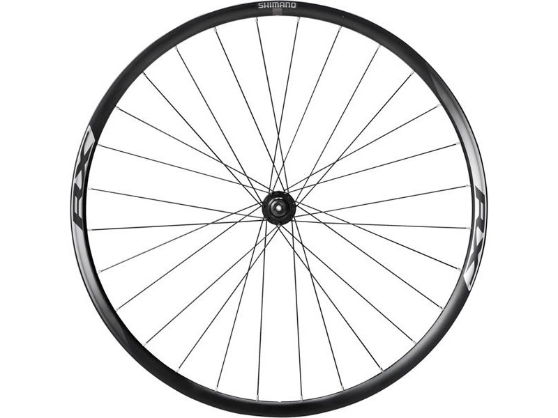 SHIMANO WH-RX010 disc road wheel, clincher 24mm, black, front click to zoom image