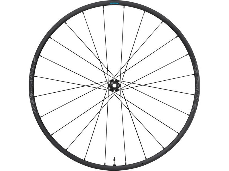 SHIMANO WHRX570F1270H-RX570 700C wheel, 12x100mm E-thru, Center Lock disc, black, front click to zoom image