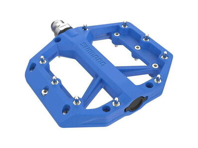 SHIMANO PD-GR400 flat pedals, resin with pins, blue