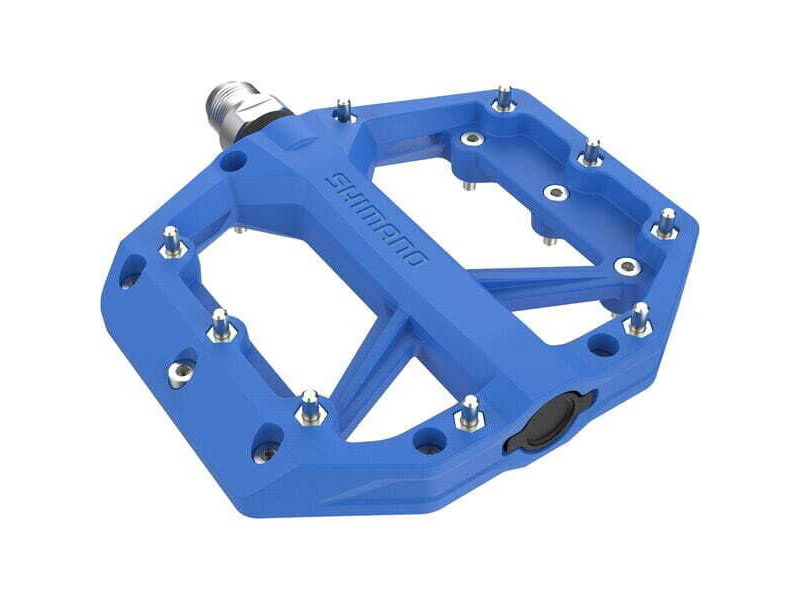 SHIMANO PD-GR400 flat pedals, resin with pins, blue click to zoom image