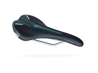 PRO Turnix gel saddle, hollow rail, 142mm, black