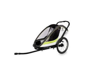 HAMAX Breeze Twin Child Bike Trailer White/Green