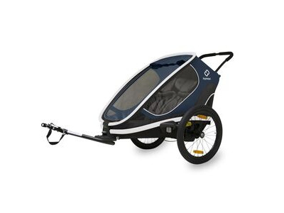 HAMAX Outback Twin Child Bike Trailer Navy/White Twin