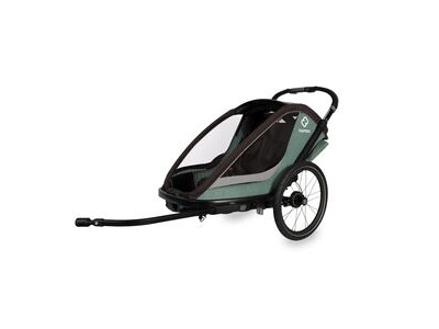 HAMAX Cocoon Twin Child Bike Trailer Green/Black