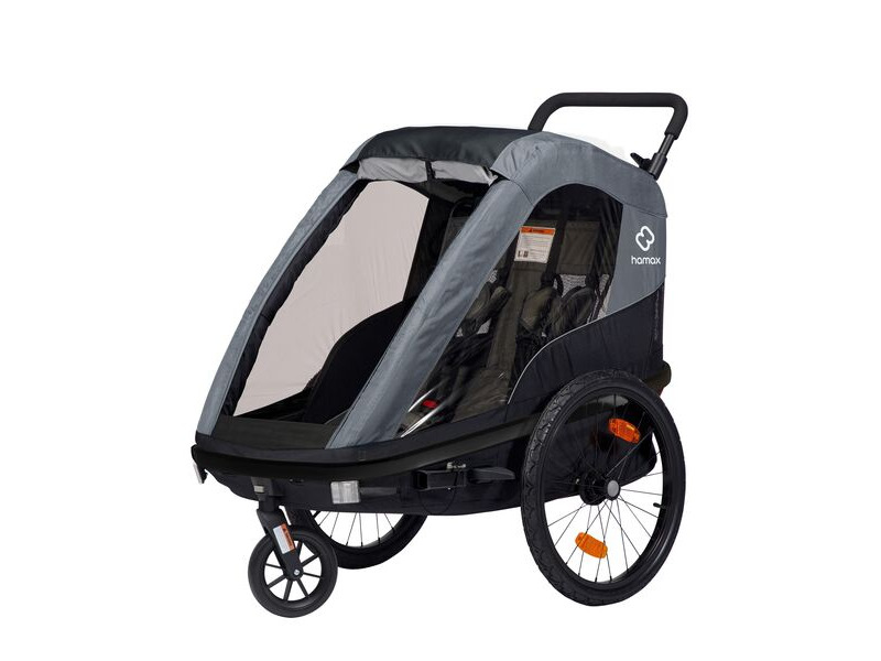 HAMAX Avenida Twin Child Bike Trailer Blue Twin click to zoom image