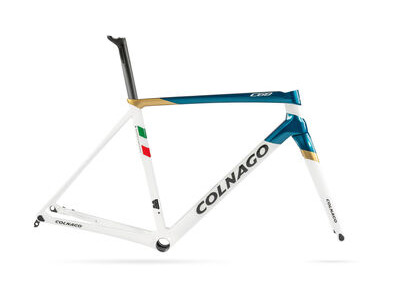 COLNAGO C68 Disc Carbon Frameset White Blue Gold Italy click to zoom image