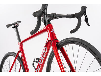 COLNAGO V4 Disc 2025 Complete Road Bike Ultegra Di2 12 Speed Red Silver, VDRD click to zoom image