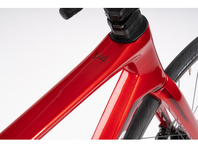 COLNAGO V4 Disc 2025 Complete Road Bike Ultegra Di2 12 Speed Red Silver, VDRD click to zoom image