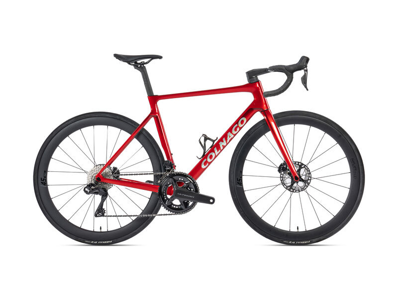 COLNAGO V4 Disc 2025 Complete Road Bike SC45 Wheels Ultegra Di2 12s Red Silver click to zoom image