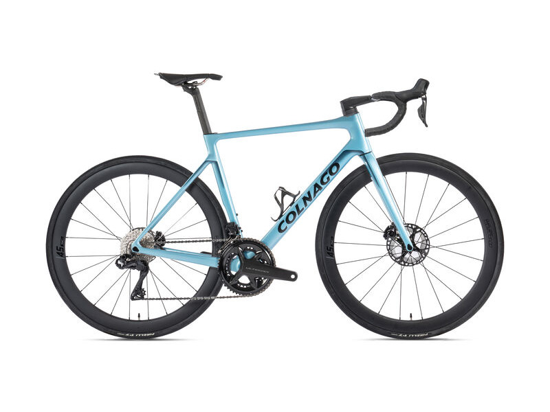COLNAGO V4 Disc 2025 Complete Road Bike SC45 Wheels Ultegra Di2 12s Blue Grey click to zoom image