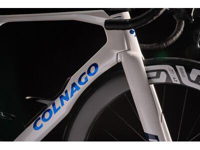 COLNAGO Y1RS Disc 2025 Carbon TT Aero Frameset White & Blue Decal click to zoom image