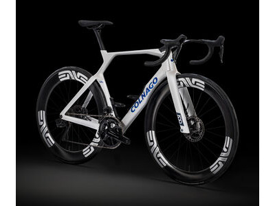 COLNAGO Y1RS Disc 2025 Carbon TT Aero Frameset White & Blue Decal click to zoom image
