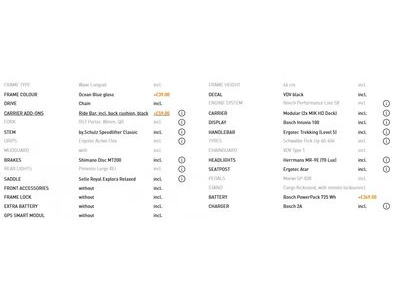 VELO DE VILLE LOADY 500 20" 5 speed Shimano Nexus One size Ocean Blue Gloss  click to zoom image