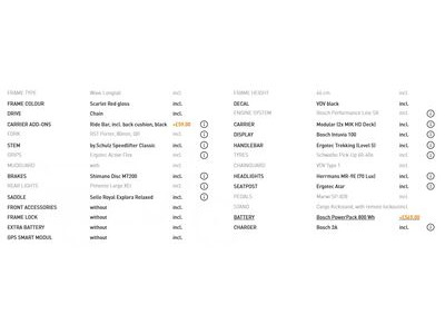 VELO DE VILLE LOADY 500 20" 5 speed Shimano Nexus One size Scarlet Red Gloss  click to zoom image