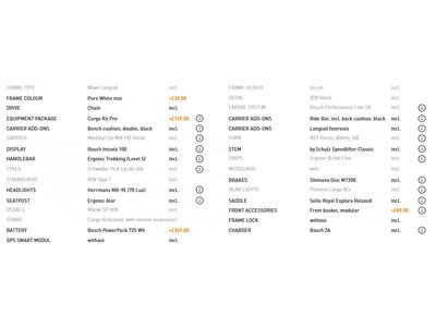 VELO DE VILLE LOADY 500 20" 5 speed Shimano Nexus One size Pure White Matt  click to zoom image