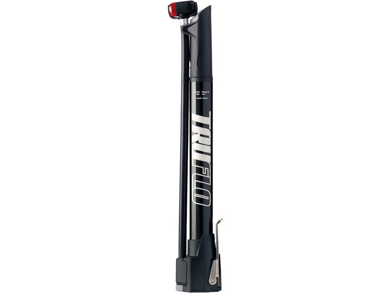 TRUFLO Minitrack pump, 2 stage barrel with foot plate & gauge, Black click to zoom image