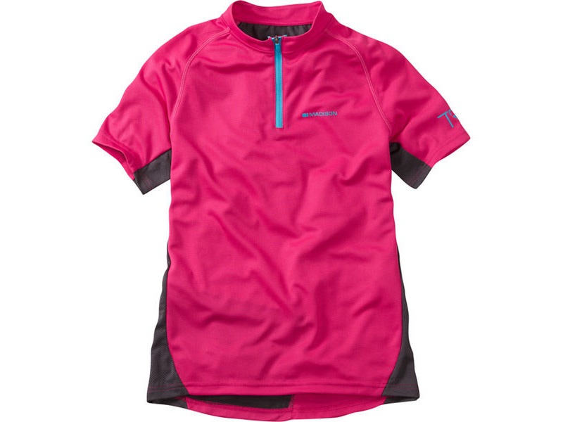 MADISON Trail youth short sleeved jersey, bright berry click to zoom image