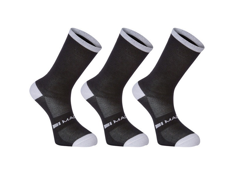 MADISON Freewheel coolmax long sock triple pack, black click to zoom image