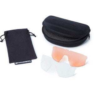 MADISON Stealth Glasses - 3 pack - gloss white / fire mirror / amber & clear lens click to zoom image