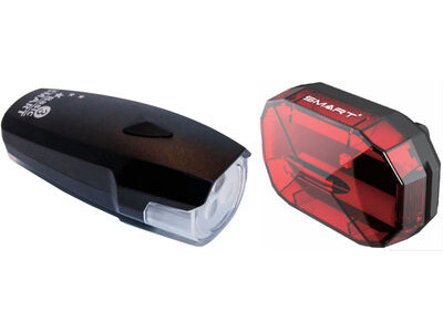 CYCLELANE Smart Polaris 3 Front 3 White LED / Diamond Rear - 3 LED Twinset