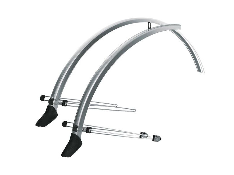 SKS Commuter Mudguard Set With Spoiler Silver 28" click to zoom image