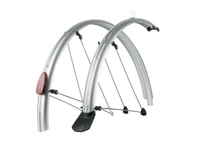 SKS Chromoplastics Mudguard Set 700c P35: Silver 35mm 28"