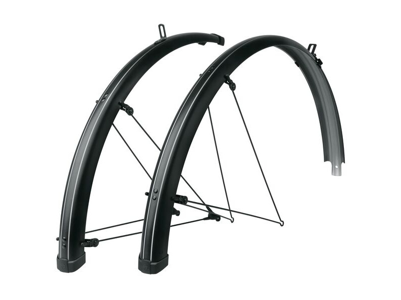 SKS Sks Bluemels Stripes 28" Mudguard: Black/Grey click to zoom image